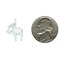 Sterling Silver Moose Charm Jewelry Animal Pendant 17mm x 16mm